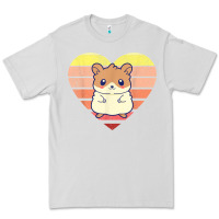 Dove Grey cute hamster design retro heart shape vintage t shirt Premium Tee - linhVisuals