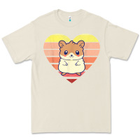 Bone cute hamster design retro heart shape vintage t shirt Premium Tee - linhVisuals