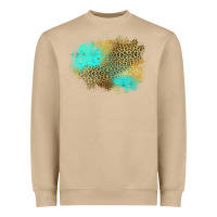 Mushroom turquoise leopard patch Heavyweight Sweatshirt - Jasminsmagicworld