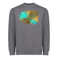 Storm turquoise leopard patch Heavyweight Sweatshirt - Jasminsmagicworld