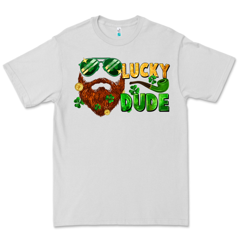 Lucky Dude Saint Patricks Bearded Man Premium Tee by FaDigitalArtStudio | Teevron
