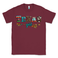 Burgundy texas girl serape turquoise leopard cowhide arrow Classic Tee - Artiststas