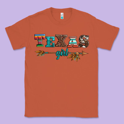 Texas Girl Serape Turquoise Leopard Cowhide Arrow Classic Tee Designed By Artiststas