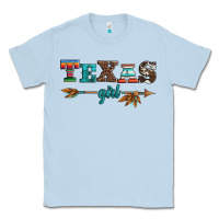 Dusty Blue texas girl serape turquoise leopard cowhide arrow Classic Tee - Artiststas