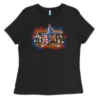 Black patriotic mama Ladies Tee - BundleAndBundleShop