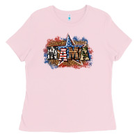 Bubblegum Pink patriotic mama Ladies Tee - BundleAndBundleShop