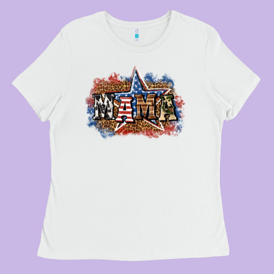 Patriotic Mama Ladies Tee Designed By Bundleandbundleshop