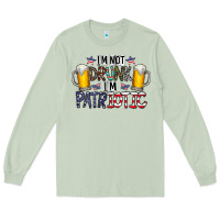 Matcha I'm Not Drunk I'm Patriotic Long Sleeve Tee - CowhideDigitalArt