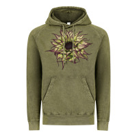 Vintage Olive sun   fill purple sunflower Vintage Hoodie - LillyAllenDesigns
