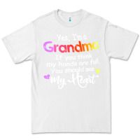 White grandma t  shirt yes i'm grandma if you think my hands are full t  shi Premium Tee - linhVisuals