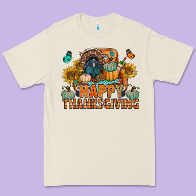 Happy Thanksgiving With Truck Bbs Premium Tee Designed By Bundleandbundleshop