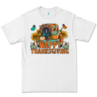 White happy thanksgiving with truck bbs Premium Tee - BundleAndBundleShop