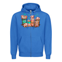True Royal cute pigs coffee Zipper Hoodie - Jasminsmagicworld
