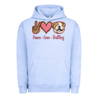 Pigment Grape Ice Peace Love Bulldog Urban Hoodie - Jasminsmagicworld