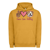 Pigment Peanut Butter Peace Love Bulldog Urban Hoodie - Jasminsmagicworld