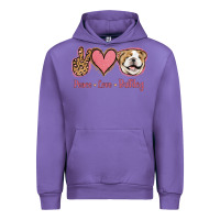 Tulip Peace Love Bulldog Urban Hoodie - Jasminsmagicworld