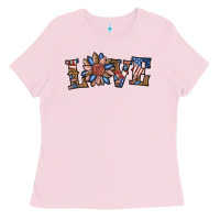 Bubblegum Pink love american sunflower Ladies Tee - BundleAndBundleShop