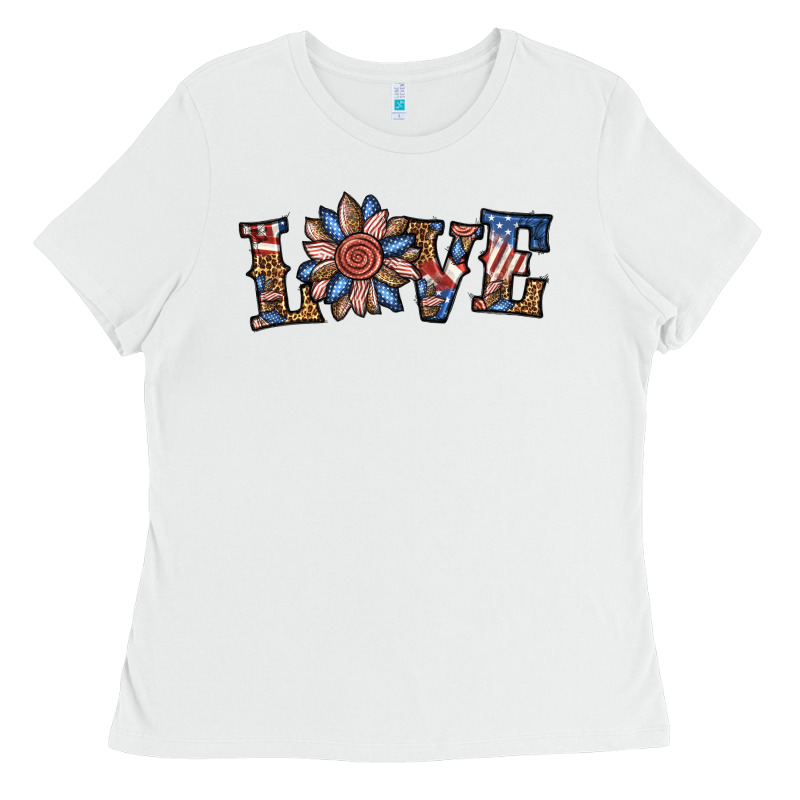 Love American Sunflower Ladies Tee by BundleAndBundleShop | Teevron