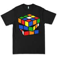 Black rubik cube Premium Tee - linhVisuals