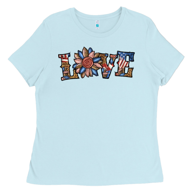 Love American Sunflower Ladies Tee by BundleAndBundleShop | Teevron