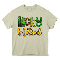 Mossy St. Patrick's Lucky and blessed Heavy Core Tee - OliviaCreatesArt