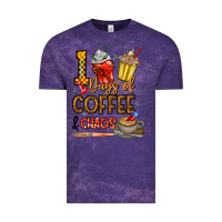 Cloud Purple 100. Days Of Coffee  Chaos Vintage Tee - CowhideDigitalArt