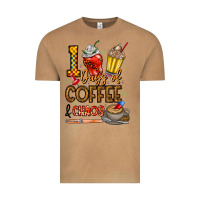 Vintage Camel 100. Days Of Coffee  Chaos Vintage Tee - CowhideDigitalArt