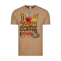 Vintage Coffee 100. Days Of Coffee  Chaos Vintage Tee - CowhideDigitalArt