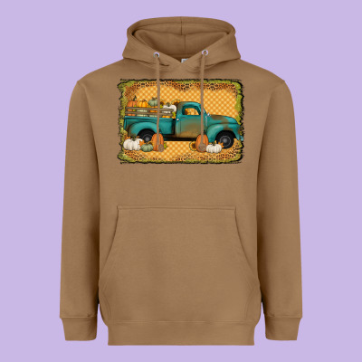 Pumpkin Farm Truck Heavyweight Hoodie Designed By Jasminsmagicworld