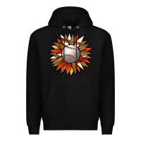 Black Baseball Sunflower Premium Hoodie - Jasminsmagicworld