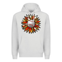 Dove Grey Baseball Sunflower Premium Hoodie - Jasminsmagicworld