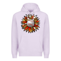 Lilac Baseball Sunflower Premium Hoodie - Jasminsmagicworld