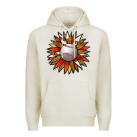 Oatmeal Heather Baseball Sunflower Premium Hoodie - Jasminsmagicworld