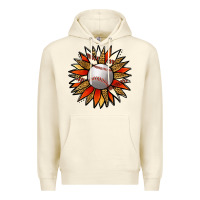 Sandshell Baseball Sunflower Premium Hoodie - Jasminsmagicworld