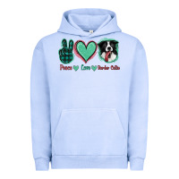 Pigment Grape Ice Peace Love Border Collie Urban Hoodie - Jasminsmagicworld