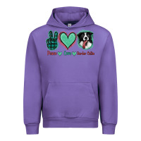 Tulip Peace Love Border Collie Urban Hoodie - Jasminsmagicworld