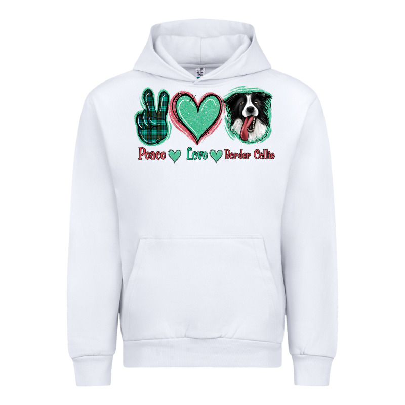 Peace Love Border Collie Urban Hoodie by Jasminsmagicworld | Teevron