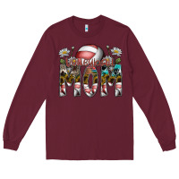 Burgundy volleyball mom Long Sleeve Tee - SublimationCraftShop