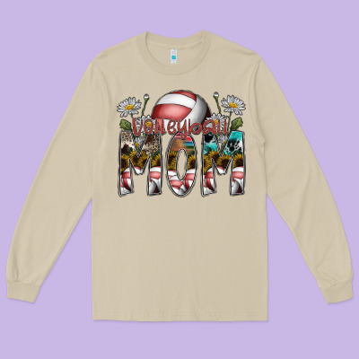 Volleyball Mom Long Sleeve Tee Designed By Sublimationcraftshop