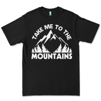 Black take me to the mountains nature lover Premium Tee - linhVisuals