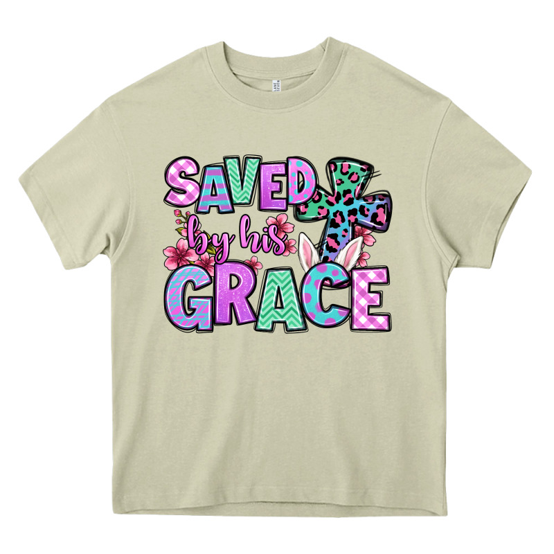 Easter Day Saved By His Grace Heavy Core Tee by OliviaCreatesArt | Teevron