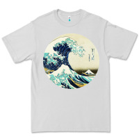 Dove Grey great wave Premium Tee - linhVisuals