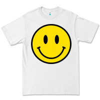 White vintage retro happy smiley face 80's 90's aesthetic sweatshirt Premium Tee - linhVisuals