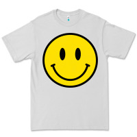 Dove Grey vintage retro happy smiley face 80's 90's aesthetic sweatshirt Premium Tee - linhVisuals