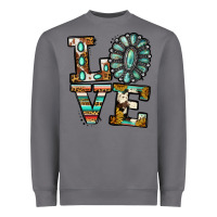 Storm turquoise serape love Heavyweight Sweatshirt - Jasminsmagicworld
