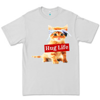 Dove Grey hug life kitty cat Premium Tee - linhVisuals