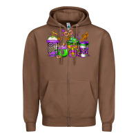 Chestnut mardi gras crawfish coffee Zipper Hoodie - Jasminsmagicworld