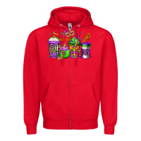 Red mardi gras crawfish coffee Zipper Hoodie - Jasminsmagicworld