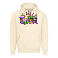 Sandshell mardi gras crawfish coffee Zipper Hoodie - Jasminsmagicworld