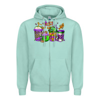 Mardi Gras Crawfish Coffee Zipper Hoodie | Teevron